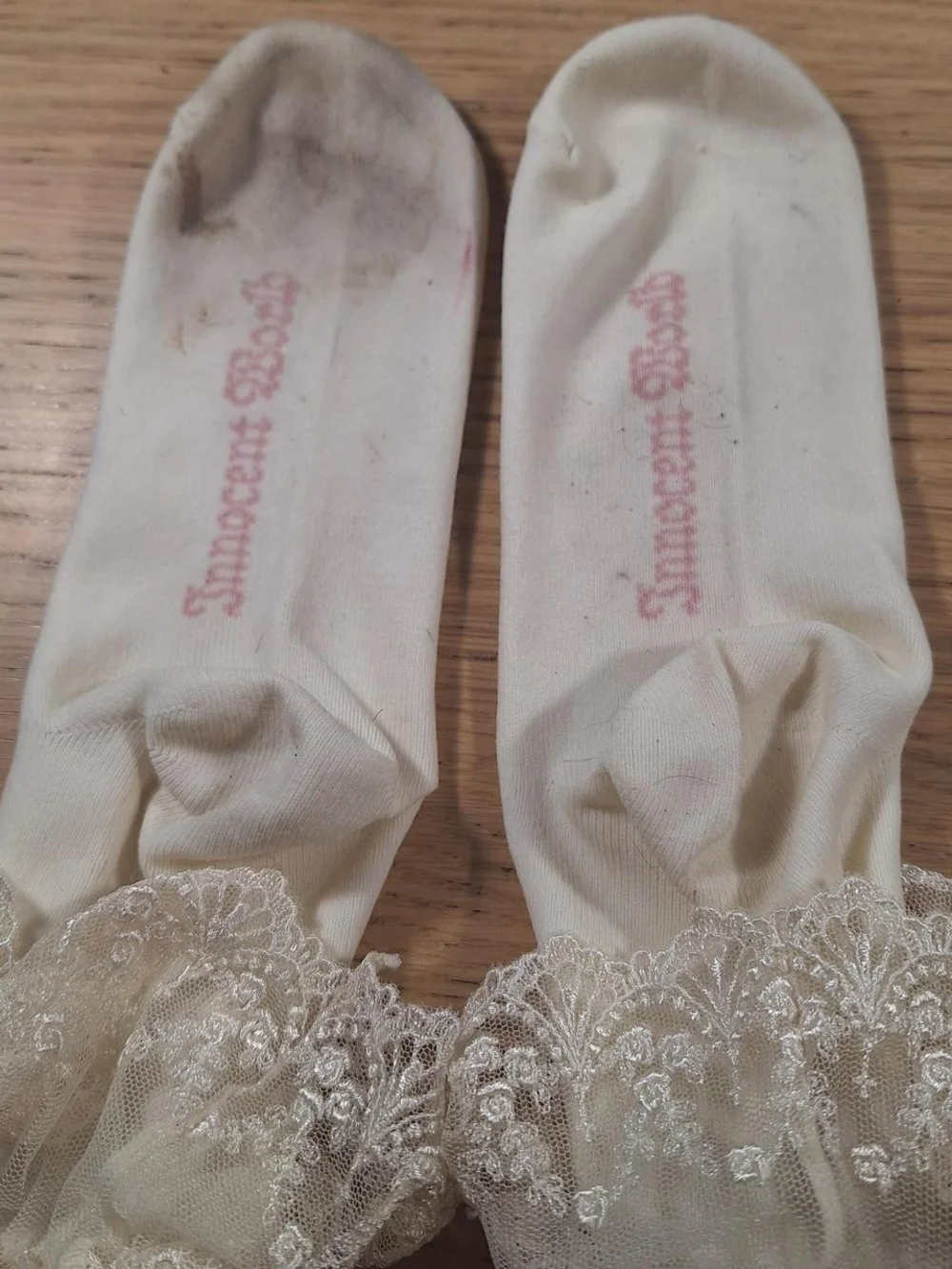 Innocent World Ivory Rose Lace Cuff Ankle Socks | Classic Lolita